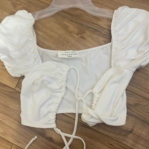 White off the shoulders top